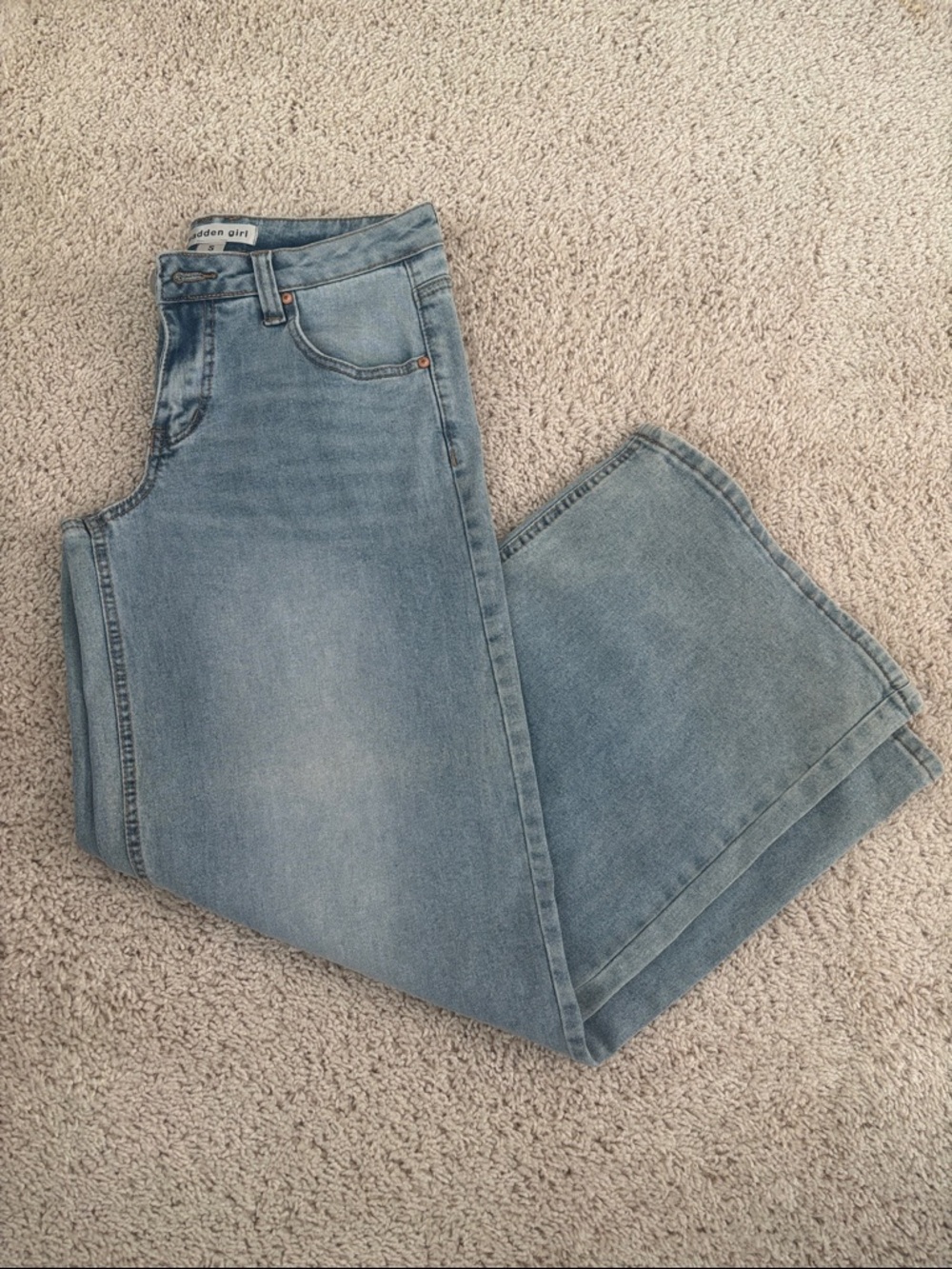 Madden Girl Light Blue Wide Leg Jeans